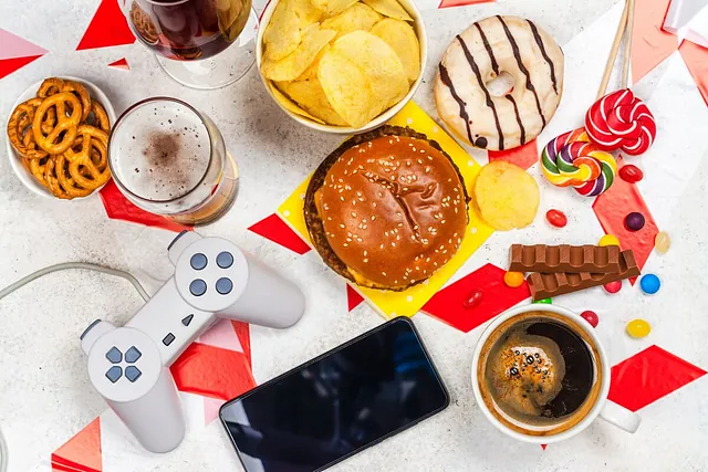 Comida y control de videojuegos